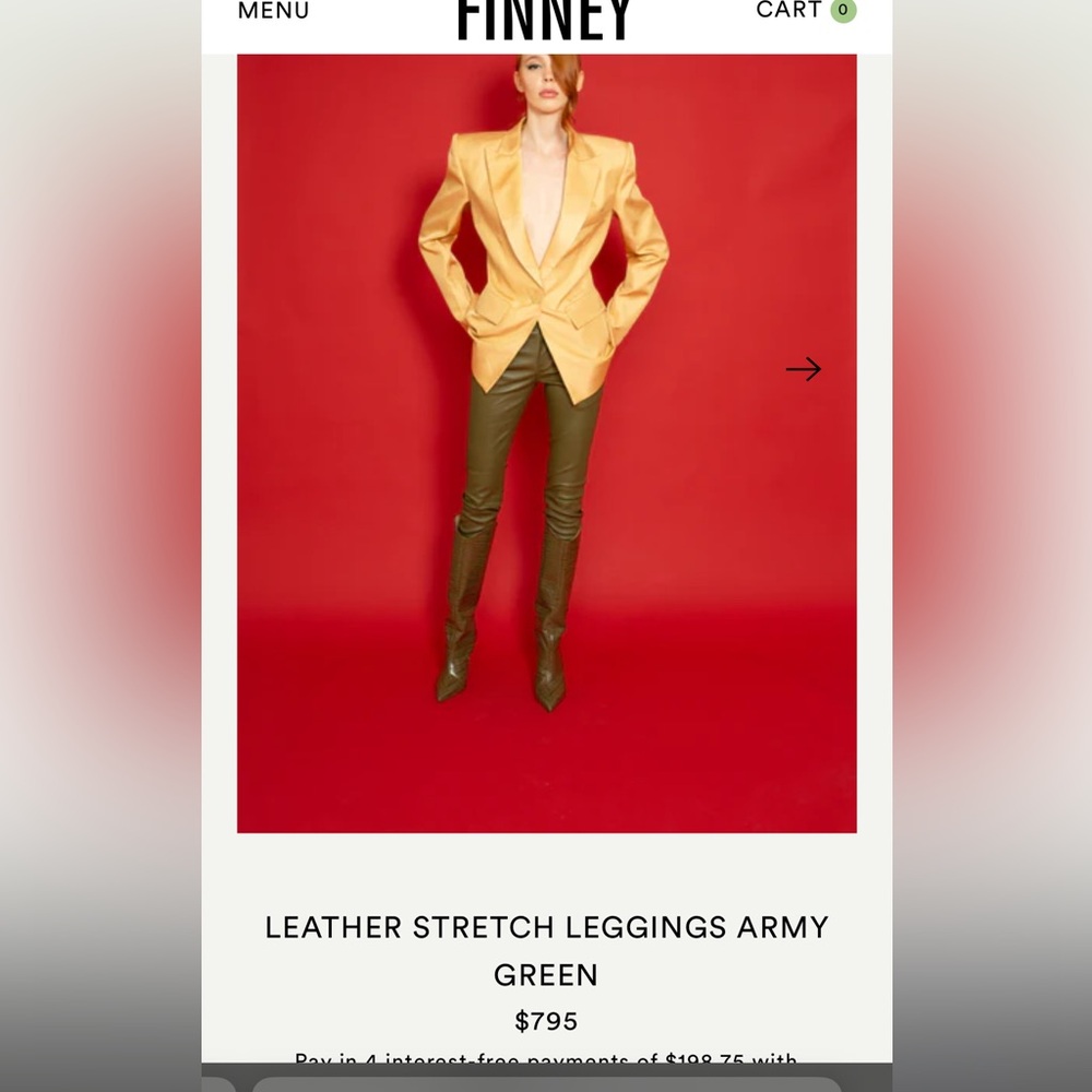 Lamb Leather Leggings L